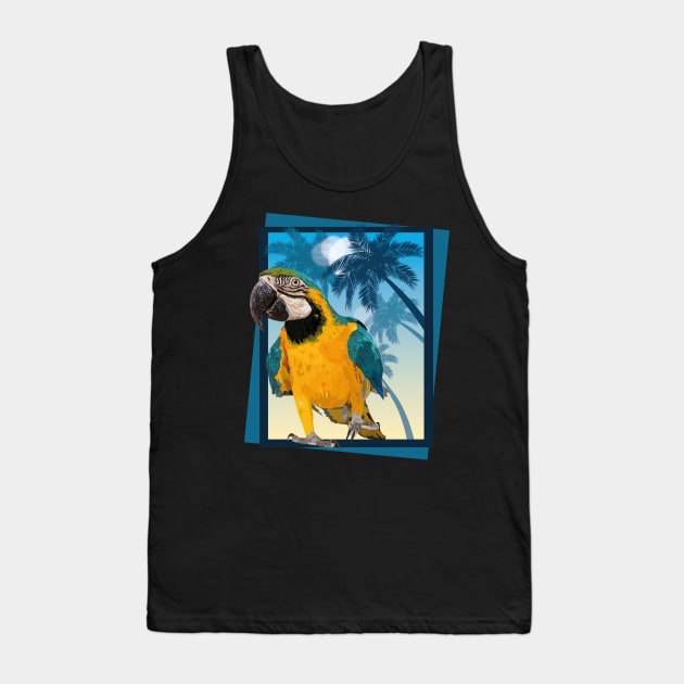 Blue and yellow macaw Tank Top by obscurite